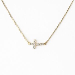 Elegant Unique Design Gold Cross Necklace